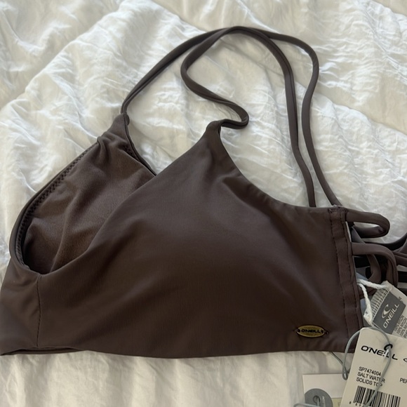 O’Neill Sz: Small Salt Water Bralette Top Deep Taupe Color - Brand NWT - Picture 9 of 12